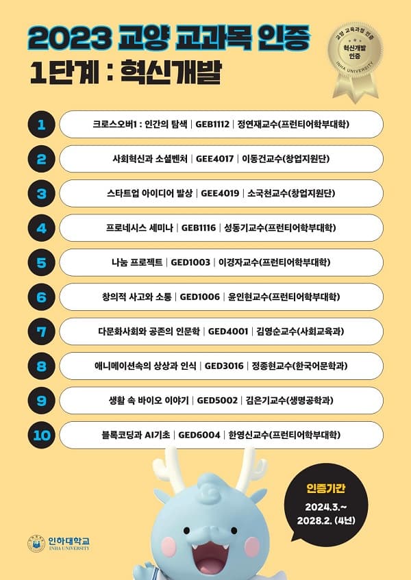 프런티어학부대학, ‘교양교육과정 인증제...